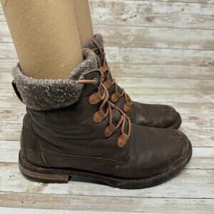 L.L. Bean East Point Brown Leather Waterproof Ankle Boots Women's Size 10 Medium